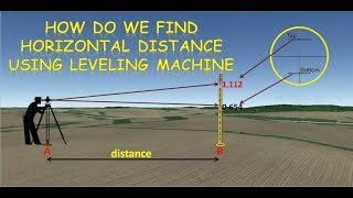 how to find Distance by leveling machine theodolite and tachometer [upl. by Mike]