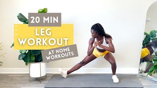 20 MINUTE LEG WORKOUT FOR RUNNERS  STRENGTHEN YOUR QUADS HIPS HAMSTRINGS GLUTES  CALVES [upl. by Ocihc]