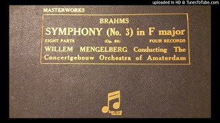 Mengelberg Brahms Symphony 3 Fdur 1932 [upl. by Anawek]