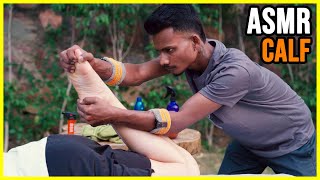 Calf Treatment 🔥 ASMR Indian Massage with Fire [upl. by Rodl]