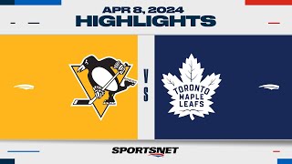 NHL Highlights  Maple Leafs vs Penguins  April 8 2024 [upl. by Llehsem513]