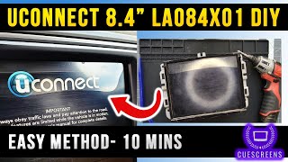 How to DIY replace delaminated Chrysler Jeep Dodge 84 Uconnect 4c LA084X01 LCD panel Easy method [upl. by Dlopoel637]