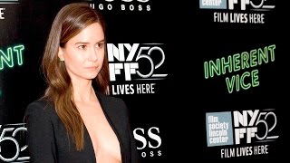 NYFF52 quotInherent Vicequot Red Carpet  Katherine Waterston [upl. by Craggy105]