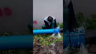 mainline leak repair uncut waterleak watertankleakage trabahongmarangal trabaho [upl. by Itoc]