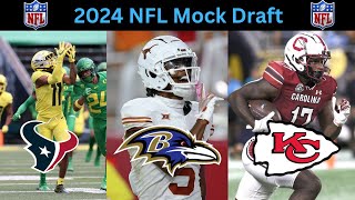 2024 NFL Mock Draft  Commanders Trade to No 1 Overall Pick [upl. by Trevorr]