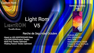 Light Rom V5  Android 90  Samsung Galaxy A50 [upl. by Elly]