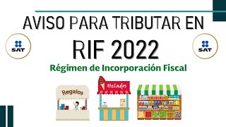 AVISO PERMANENCIA EN RIF 2022  ACTUALIZA SAT [upl. by Ferri419]