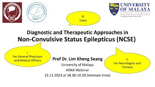 ASNA Webinar Diagnostic and Therapeutic Approaches in NonConvulsive Status Epilepticus NCSE [upl. by Aihtnis11]