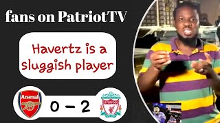 ARSENAL VS LIVERPOOL 0 2NIGERIAN FAN REACTION  FA CUP 202324 fanzone Patriot TV [upl. by Elsa423]