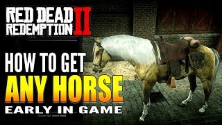 How to Get ANY HORSE early in game  quotTURKOMAN GOLDENquot  Red Dead Redemption 2 [upl. by Wanda]