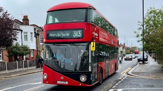 London Bus Route 313  Potters Bar to Chingford  Subtitles [upl. by Girand]