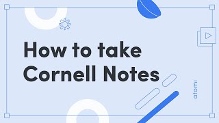 Study Skills How to Take Cornell Notes [upl. by Ahsrats535]