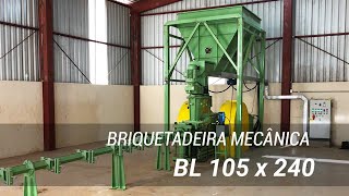 Briquetadeira Mecânica de Pistão BL 105x240 [upl. by Florri502]