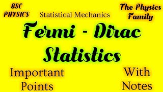 Fermi  Dirac Statistics Introduction [upl. by Enia63]