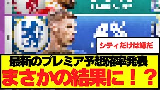 【注目】最新、プレミアリーグの優勝予想が発表！！！！！ [upl. by Ploch]