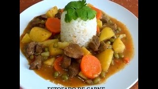 RECETA ESTOFADO DE CARNE CON ARROZ  Silvana Cocina y Manualidades [upl. by Eleik947]