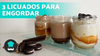 3 BATIDOS para SUBIR de PESO RÁPIDO 🍐🍌 ✅ ¡Licuados Calóricos para Engordar [upl. by Naujad]