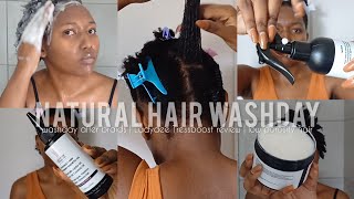 NATURAL HAIR WASH DAY  Ladydee Tressboost review  washday after braids [upl. by Shaikh297]