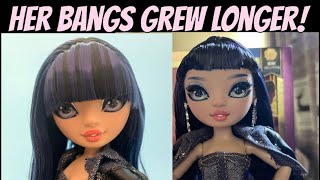 How to reroot doll bangs tutorial Making My Kim Nguyens Bangs Longer Rainbow High doll [upl. by Dalton]