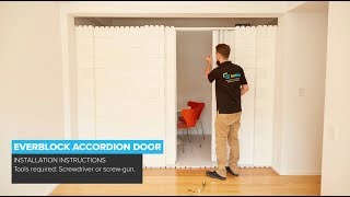 EverBlock Accordion Door Installation  HOW TO [upl. by Ainnet]