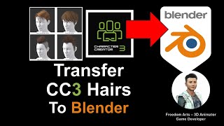 Character Creator 3 hairs to Blender  Full Tutorial [upl. by Randolf588]