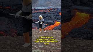 quotWorlds Most Dangerous Job Collecting Lava 🤯 facts [upl. by Willyt798]