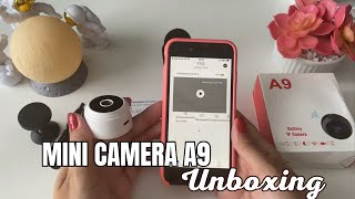 MINI CAMERA A9  UNBOXING  SETTINGS [upl. by Ingham]