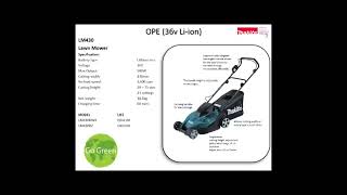 New Makita LM430 36v Cordless 43cm LAWNMOWER [upl. by Ellen]