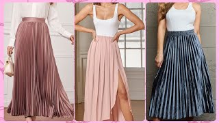 Styling Pleated Skirts  Trendy Outfits for Every Occasion [upl. by Heintz783]