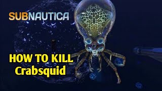 How to kill Crabsquid in subnautica easy to kill Crabsquid in subnautica [upl. by Leagiba]