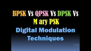 BPSK QPSK DPSK and M ary PSKDigital Modulation TechniquesBinary Quadrature Differential PSK HD [upl. by Eelrebmik]