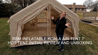 Inflatable Tent Review  RBM Inflatable Koala Air Tent 7 Versatile for ColdWarm Luxury Camping [upl. by Neelear]