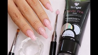 Clase12 Como hacer uñas en PolygelTechgel ♥ Deko Uñas  Polygel nails step by step [upl. by Rombert]