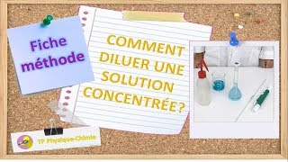 Préparation ou dilution dune solution diluée à laide dune fiole jaugée [upl. by Tyrus]