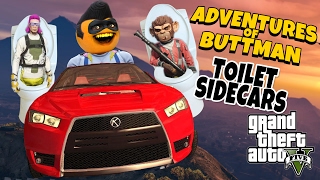 Adventures of Buttman 13 Toilet Sidecars Annoying Orange GTA V [upl. by Genvieve71]