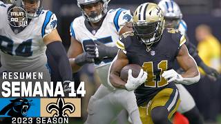 Carolina Panthers vs New Orleans Saints  Semana 14 NFL 2023  NFL Highlights Resumen en español [upl. by Nevaj]