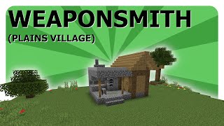 Plains Village Weaponsmith  Minecraft How to Build Tutorial Blacksmith [upl. by Auhesoj]