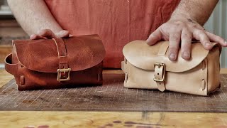 Finally A SIMPLE Leather Dopp Kit PATTERNTUTORIAL [upl. by Erodasi]