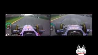 Daniel Ricciardo vs Max Verstappen  Onboard Lap Australia 2015 [upl. by Kilah472]