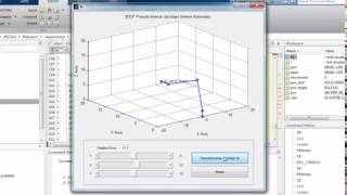 3DOF Inverse Kinematics Using PseudoInverse Jacobian Method  Matlab Simulation [upl. by Nnylakcaj190]