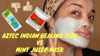 Battle Of The Masks Aztec Indian Healing Clay vs Mint Julep Masque  La Perle Beaute [upl. by Ewart]