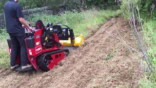 Muthing Mulcher MUFM Hydro Flail Mower On A TORO TX1000 Mini Skid Steer Loader [upl. by Bili]