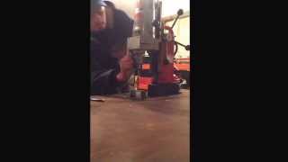 Drilling and Tapping with Milwaukee 4203 Magnetic Drill Press [upl. by Stonwin]