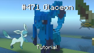 How to build a Pokémon Glaceon statue in Minecraft Tutorial [upl. by Questa]