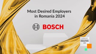 Bosch  Most Desired Employers in Romania 2024 [upl. by Anihsit]