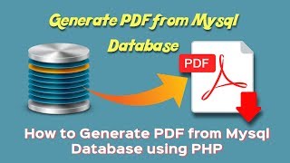 How to Generate PDF from Mysql Database using PHP  convert html to pdf [upl. by Nahgen208]