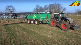 Gülle fahren mit neuem Samson Güllefass PG II 28  36m  Fendt 936 BB Gärrest farmer driving slurry [upl. by Aeslehc]