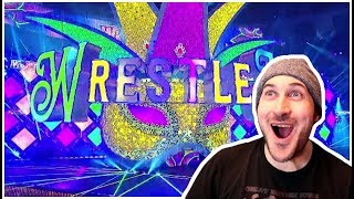 Reaction  WWE WRESTLEMANIA 34 SET  STAGE REVEAL  Mercedesbenz Superdome New Orleans [upl. by Mulligan]