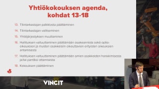 Vincit Group Oyj yhtiökokous 2542018 [upl. by Nnyladnarb]