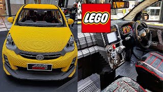 LIFESIZE LEGO CAR  PERODUA MYVI WITH OVER 127 MILLION LEGO BRICKS [upl. by Fishman]